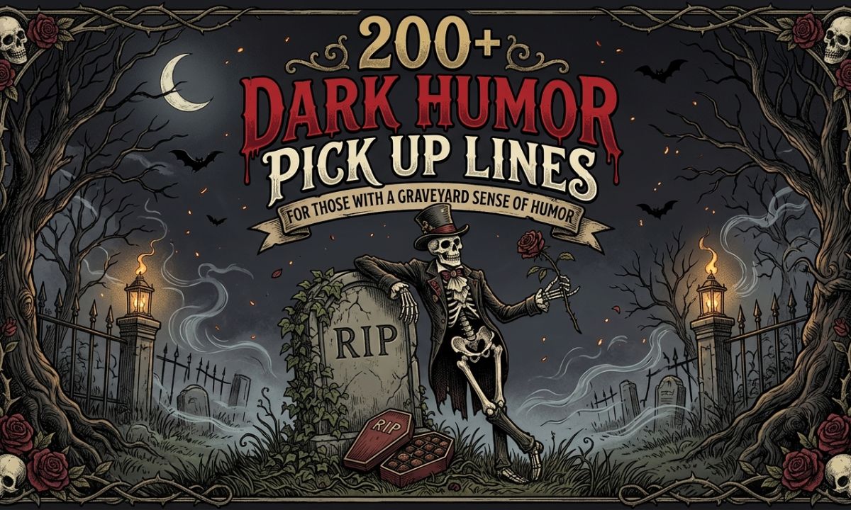 200+ Dark Humor Pick Up Lines